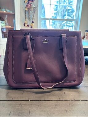 kate spade Plum Saffiano Leather Tote